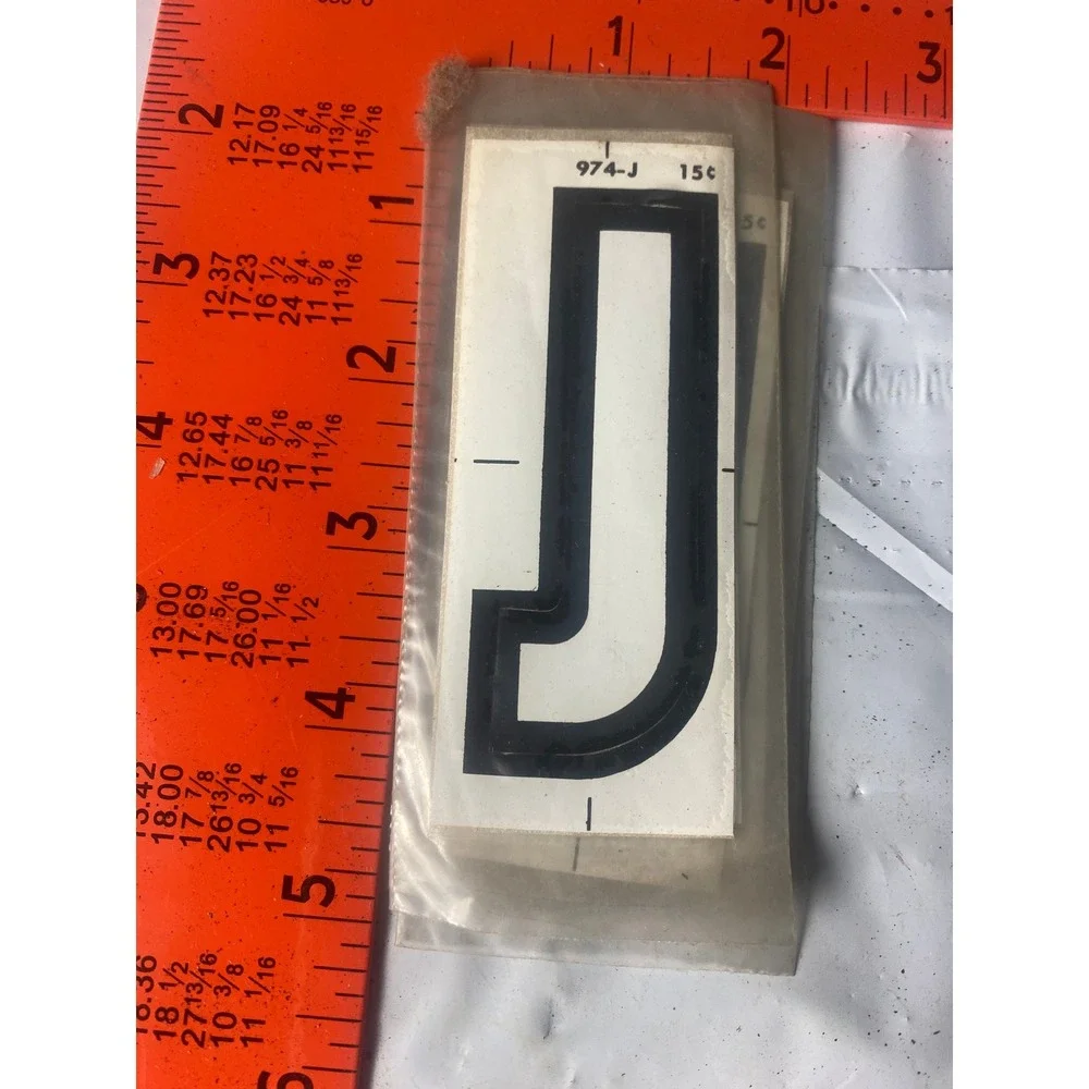Vintage Meyercord Kwik-Space Letter J